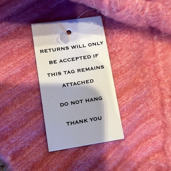 NWT FOR LOVE & LEMONS carly open back sweater in pink size XL-2X - Picture 8 of 15